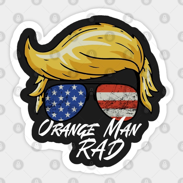 Orange Man Trump Sticker by GreenGuyTeesStore